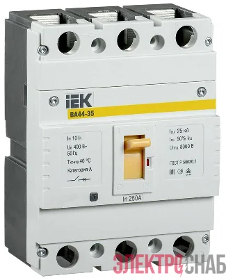 Выключатель автоматический 3п 200А 25кА ВА44 35 IEK SVA4410-3-0200