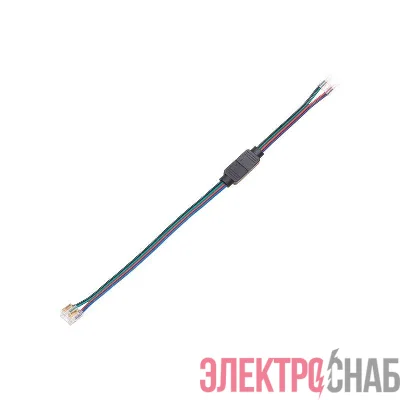 Коннектор с джеком для подключения к контроллеру светодиодной ленты RGB COB 10мм Rexant 148-109