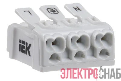 Клемма пружинная соединительная КСП3-L+N+PE IEK UKZ-B06-3P-F0-E0-10