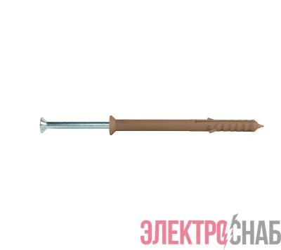 Дюбель-гвоздь PN-UK с потайной манжетой 6х40 нейлон контейнер (уп.130шт) Партнер 44911