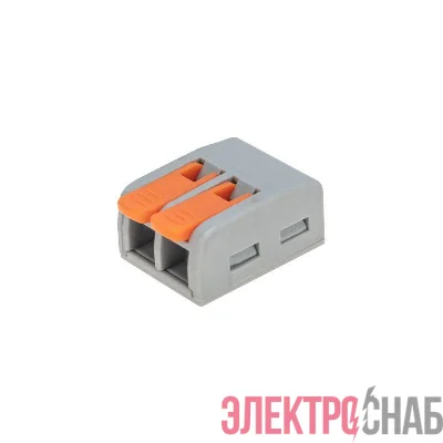Клемма универсальная СМК 222-612/221-612 2-проводная сер. 0.5-4/6кв.мм (уп.50шт) Rexant 07-5270