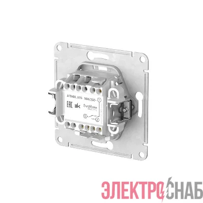 Переключатель 1-кл. AtlasDesign (сх. 6) 10AX быстрозажим. клем. механизм сталь SE ATN000961S