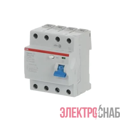 Выключатель дифференциального тока F204 A S-100/0,3 4-модульный ABB 2CSF204201R3900