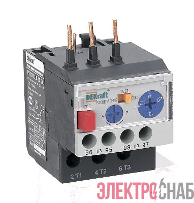 Реле тепловое РТ-03 11.0-15.0А для контакторов 09-18А DEKraft 23116DEK