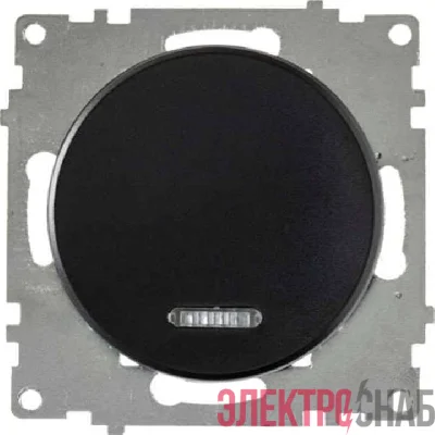 Механизм выключателя 1-кл. СП Florence 10А IP20 с подсветкой черн. 1E31701303 OneKeyElectro 2172824
