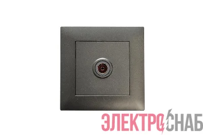 Розетка TV проходная Karea RIZZ STAR дым. металлик Makel 88050007