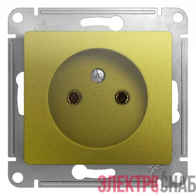 Механизм розетки 1-м СП Glossa 16А IP20 без заземл. фисташк. SchE GSL001041