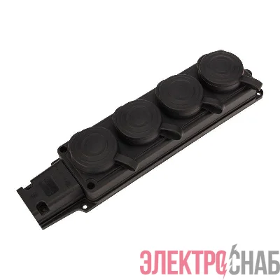 Колодка удлинителя 4-м 16А IP44 230В 2P+PE влагозащ. каучук PROCONNECT 111-114-4
