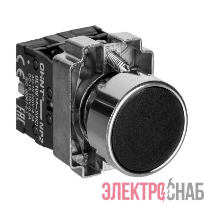 Кнопка управления NP2-BA25 без подсветки черн. 1НЗ +1НО IP40 CHINT 574841
