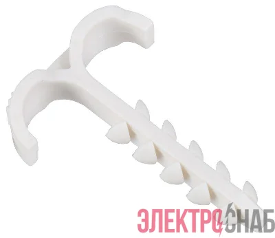 Дюбель-хомут Т-образ. 4-12мм нейлон бел. (уп.100шт) IEK UDH11-04-12-100-K01
