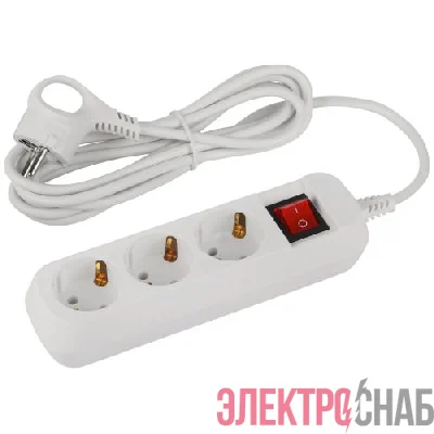 Удлинитель 3х3м с заземл. с выкл. ПВС 3х0.75 UDL-10-330-ES Greenline Эра Б0065047