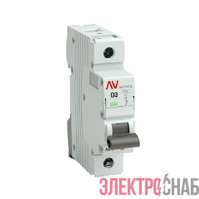 Выключатель автоматический модульный 1п D 3А 6кА AV-6 AVERES EKF mcb6-1-03D-av