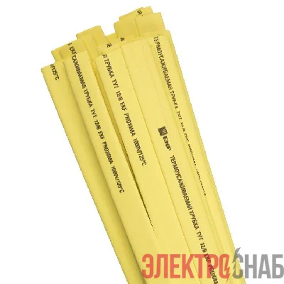 Трубка термоусадочная ТУТ нг 16/8 желт. 1м (уп.50м) PROxima EKF tut-16-y-1m