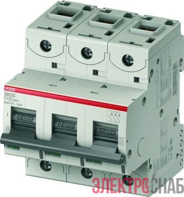 Выключатель автоматический модульный 3п C 80А 25кА S803C C80 ABB 2CCS883001R0804