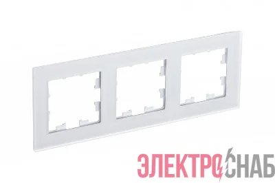 Рамка 3-м AtlasDesign Nature матов. стекло бел. SE ATN330103