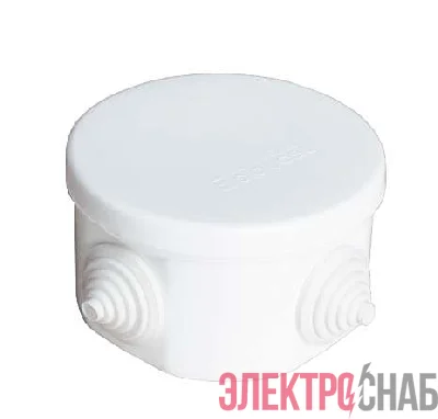 Коробка распределительная ОП 75х45мм IP54 4 выхода 4 гермоввода крышка защелкивающаяся бел. Epplast 240341