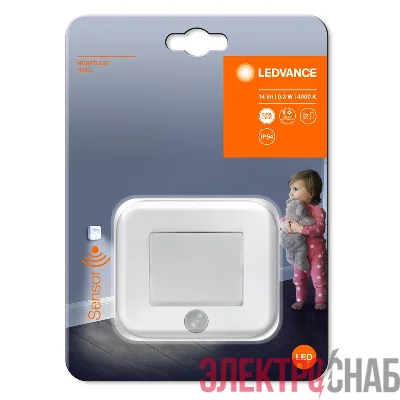 Светильник NIGHTLUX Hall 0.25Вт 4000К 14лм IP54 3х1.5В LR03 с сенсором бел. LEDVANCE 4058075260658