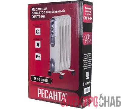 Радиатор масляный 9 секц. 2000Вт ОМПТ- 9Н Ресанта 67/3/4