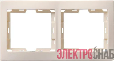 Рамка 2-м КВАРТА РГ-4-ККм горизонт. крем. IEK EMK20-K33-DM