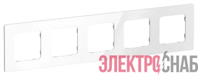 Рамка 5-м СП FLITE РУ-5-К-ФлБ бел. IEK FI-M52-32-20-K01