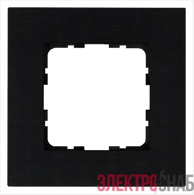 Рамка 1-м G-Metal метал. алюм. черн. Black Jasmart G1001AB