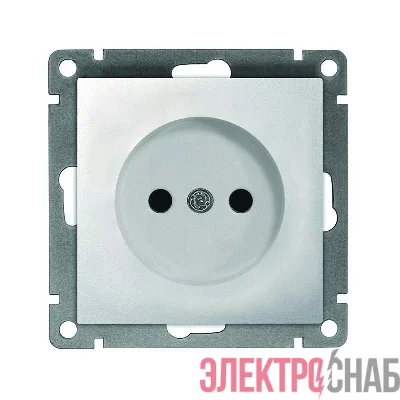 Розетка 1-м СП Афина 16А IP20 без заземл. механизм серебр. Universal A0022-S