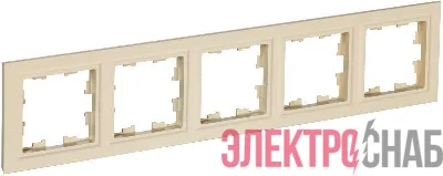 Рамка 5-м BRITE РУ-5-БрКр беж. IEK BR-M52-K10
