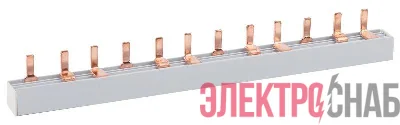 Шина соединительная типа PIN для 2-ф нагр. 100А 54мод. NO-222-07 ЭРА Б0033383