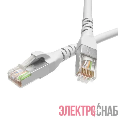 Патч-корд кат.5E F/UTP экранир. 4х2 LSZH 1м бел. DKC RN5EFU4510WH