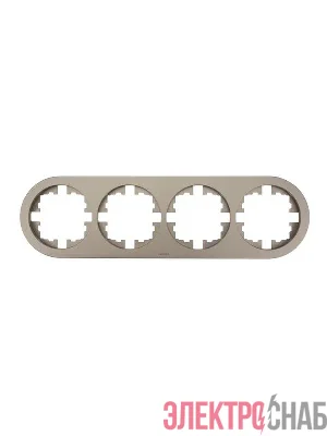 Рамка 4-м OSEN горизонт. круглая титан LEZARD 744-3700-149