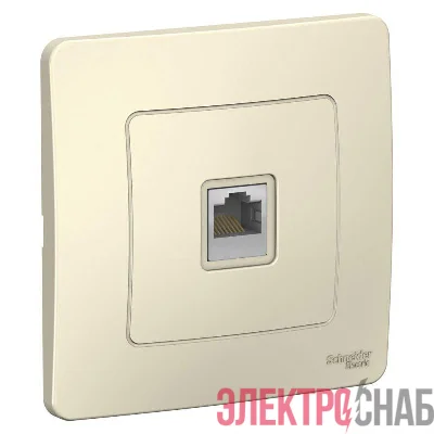 Розетка компьютерная 1-м СП Blanca RJ45 кат.5E молочн. SE BLNIS045002
