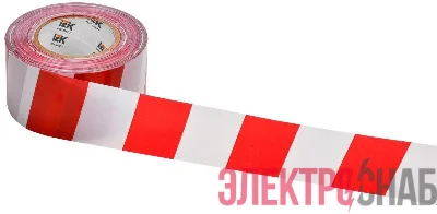 Лента ЛО-200 (50мм-35мкм) красно-бел. 200м IEK UST11-200-050-035-K58