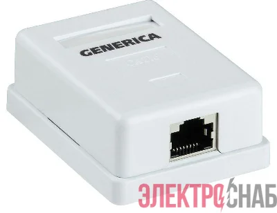 Розетка компьютерная 1-м ОП RJ45 кат.5E FTP GENERICA ITK CS2-1C5EF-12-G
