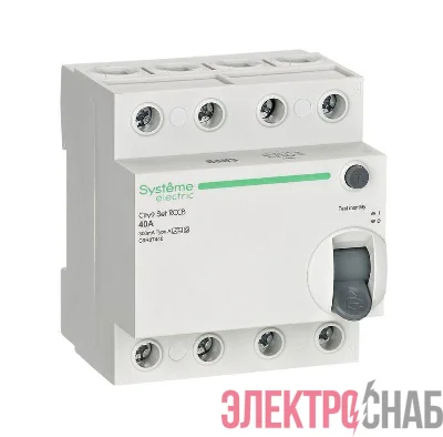 Выключатель дифференциального тока City9 Set 4п 40А 300мА A-S 400В SE C9R87440