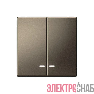 Выключатель 2-кл. ArtGallery (сх. 5а) 10AX с подсветкой механизм мокко SE GAL000653