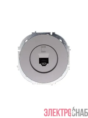 Розетка компьютерная СП OSEN RJ45 кат.6 механизм сер. матов. LEZARD 743-7488-140