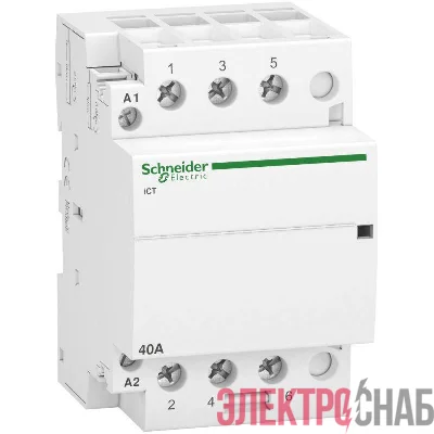 Контактор мод. iСТ Acti9 40А 3п 3НО 230/240В SchE A9C20843