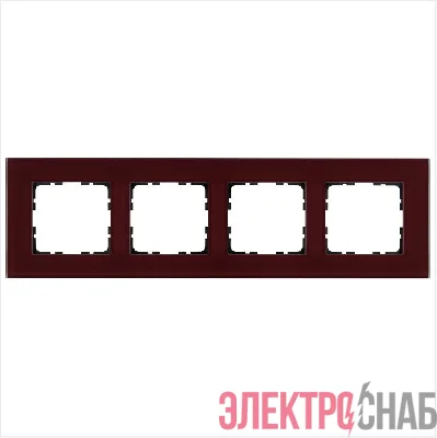 Рамка 4-м G-Glass стекло гранат. JasmartG1004GH
