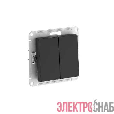 Выключатель 2-кл. AtlasDesign (сх. 5) 10AX быстрозажим. клем. механизм карбон SE ATN001051S