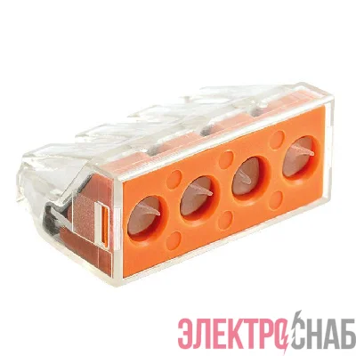 Клемма строительно-монтажная СМК 773-174 4-проводная 2.5-6кв.мм с пастой (уп.50шт) PROxima EKF plc-smk-773-174