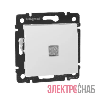Механизм переключателя 1-кл. СП Valena на 2 напр. с зел. инд. бел. Leg 774426