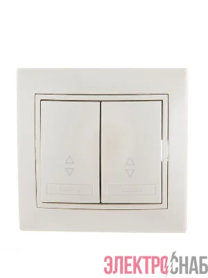 Переключатель проходной 2-кл. СП Mira 10А со вставкой жемчуж./бел. перламутр. LEZARD 701-3030-106