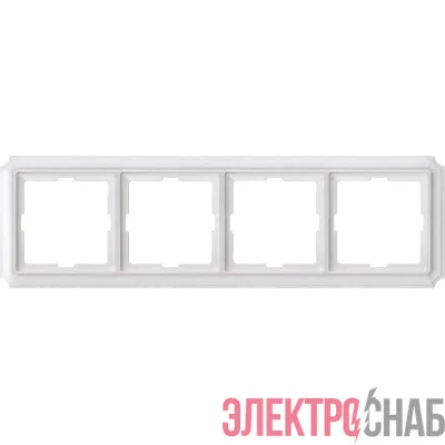 Рамка 4-м Merten Antique бел. SchE MTN483419