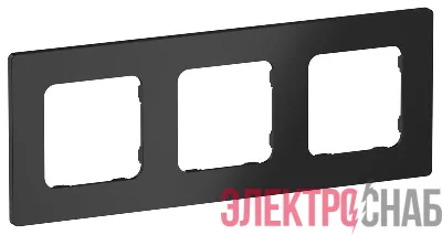Рамка 3-м СП FLITE РУ-3-К-ФлЧ черн. IEK FI-M32-32-20-K02