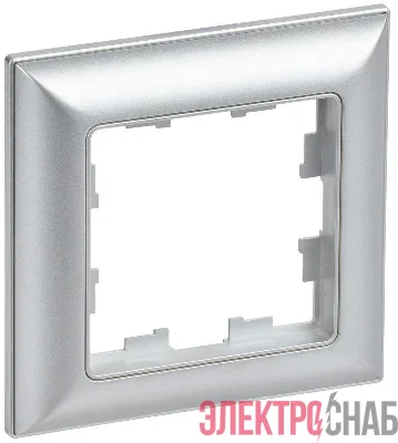 Рамка 1-м BRITE РУ-1-Бр алюм./алюм. IEK BR-M12-12-K47