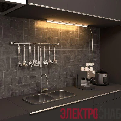 Светильник светодиодный Black 12Вт 3000К IP20 1000лм 170-264В 865х22х36мм ДВО линейный накладной бел. GAUSS 130511112