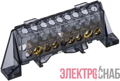 Шина нулевая N в комб. изол. "Стойка" 8х12-3+4-Ч TEKFOR IEK TF-NN20-34-DP-K02