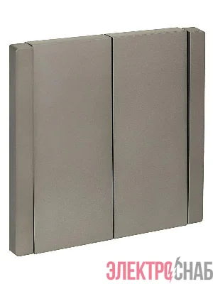 Выключатель проходной 2-кл. СП FORTE&PIANO 10А FP507 сталь IEK FP-V22-0-10-1-K46