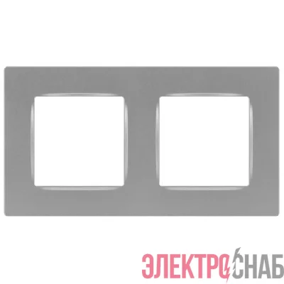 Рамка 2-м 12-5202-03 Классик алюм. Эра Б0067712