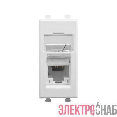 Розетка компьютерная 1мод. Avanti "Белое облако" RJ45 кат.6A модульная DKC 4400371